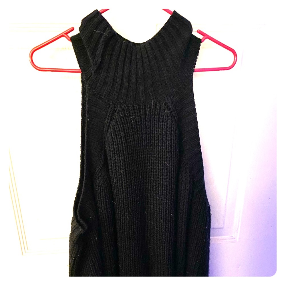 Cold shoulder sweater